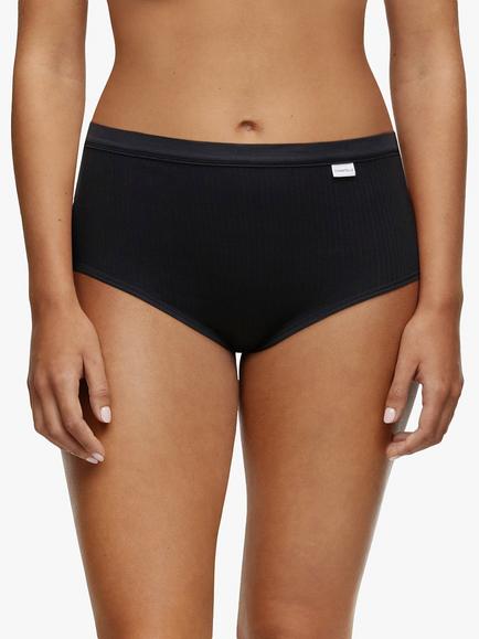 Chantelle Cotton Comfort High Waist Knickers, Black