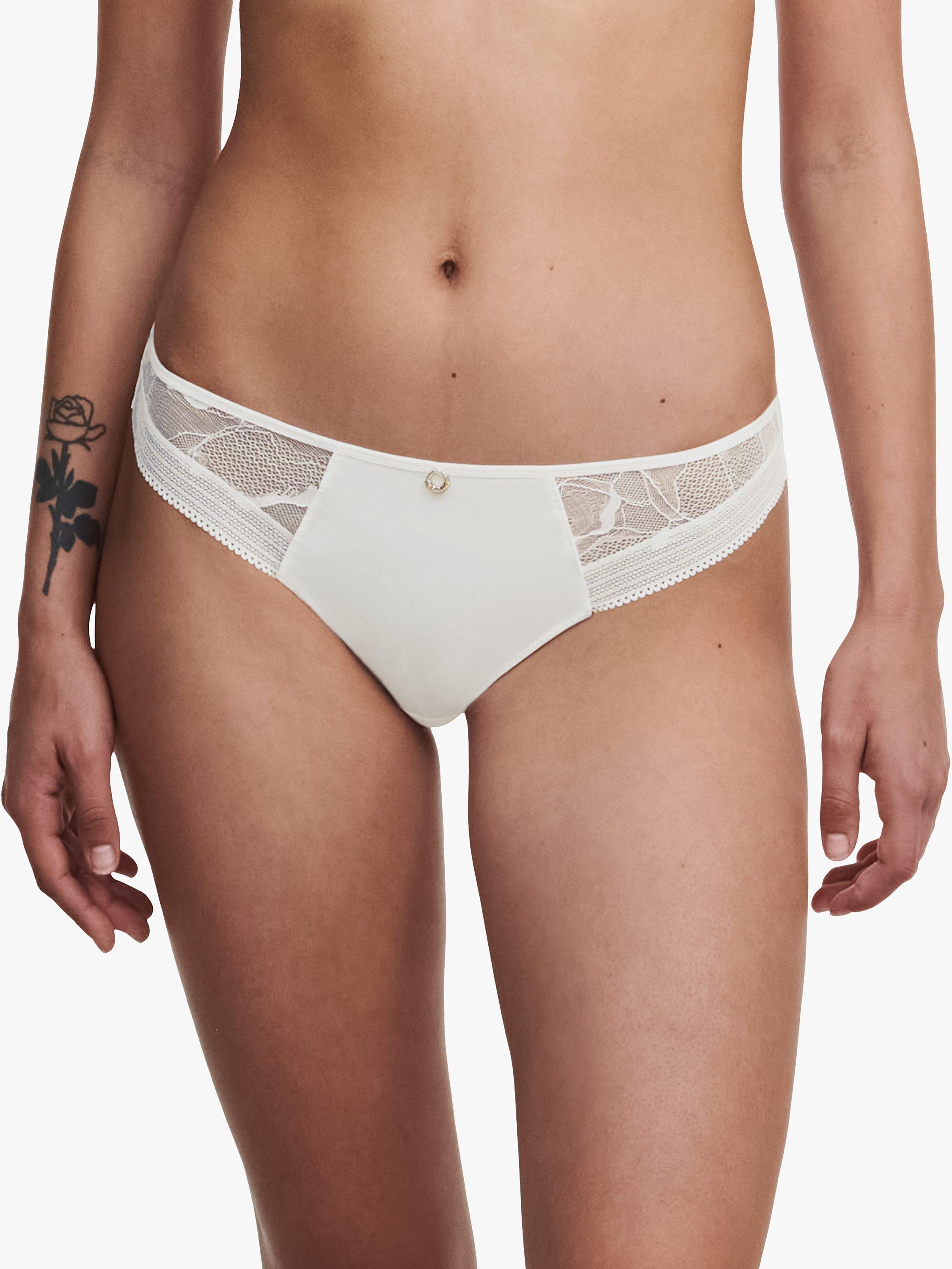 Chantelle True Lace Tanga Knickers, Milk