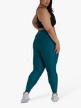 Wolf & Whistle Curve Wet Look Leggings, Teal