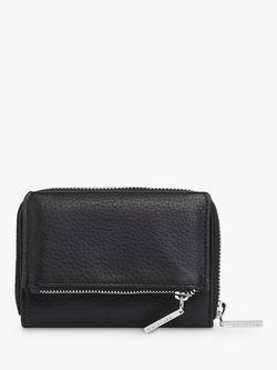 Whistles Bibi Zip Around Leather Purse, Black