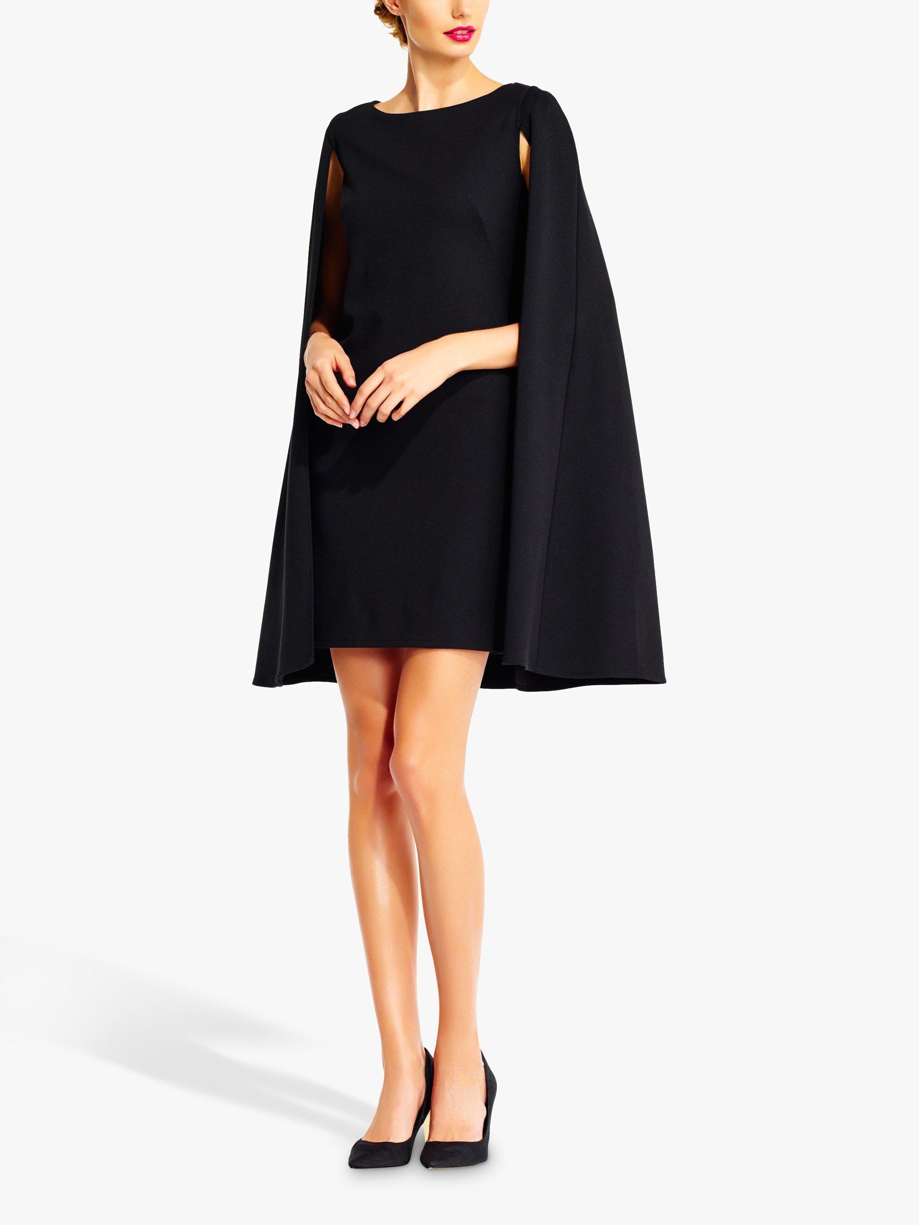 Adrianna Papell Cape Cocktail Dress Black