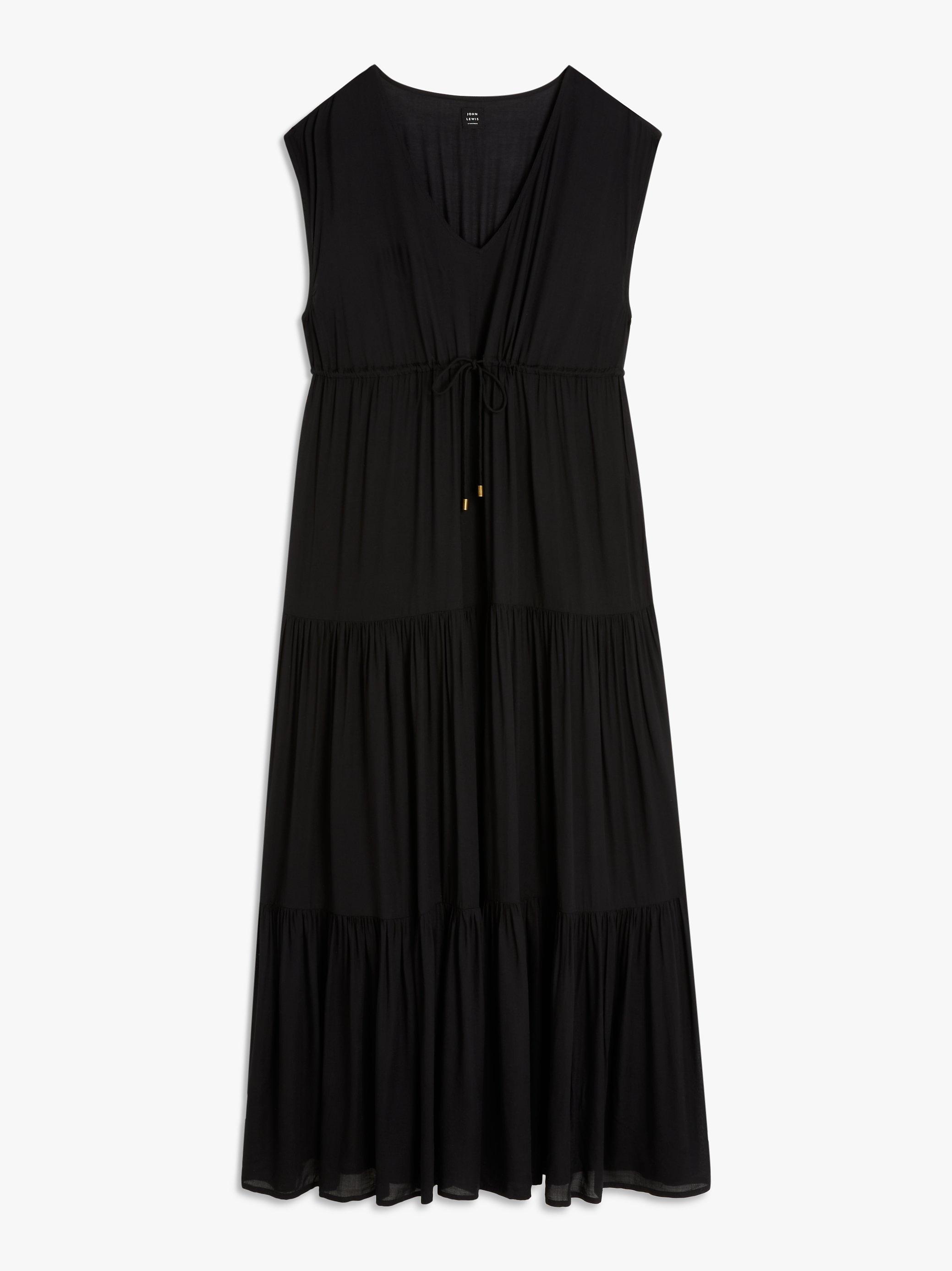 Product image 4 of 5, which shows John Lewis Plain Maxi Beach Dress, Black, XL