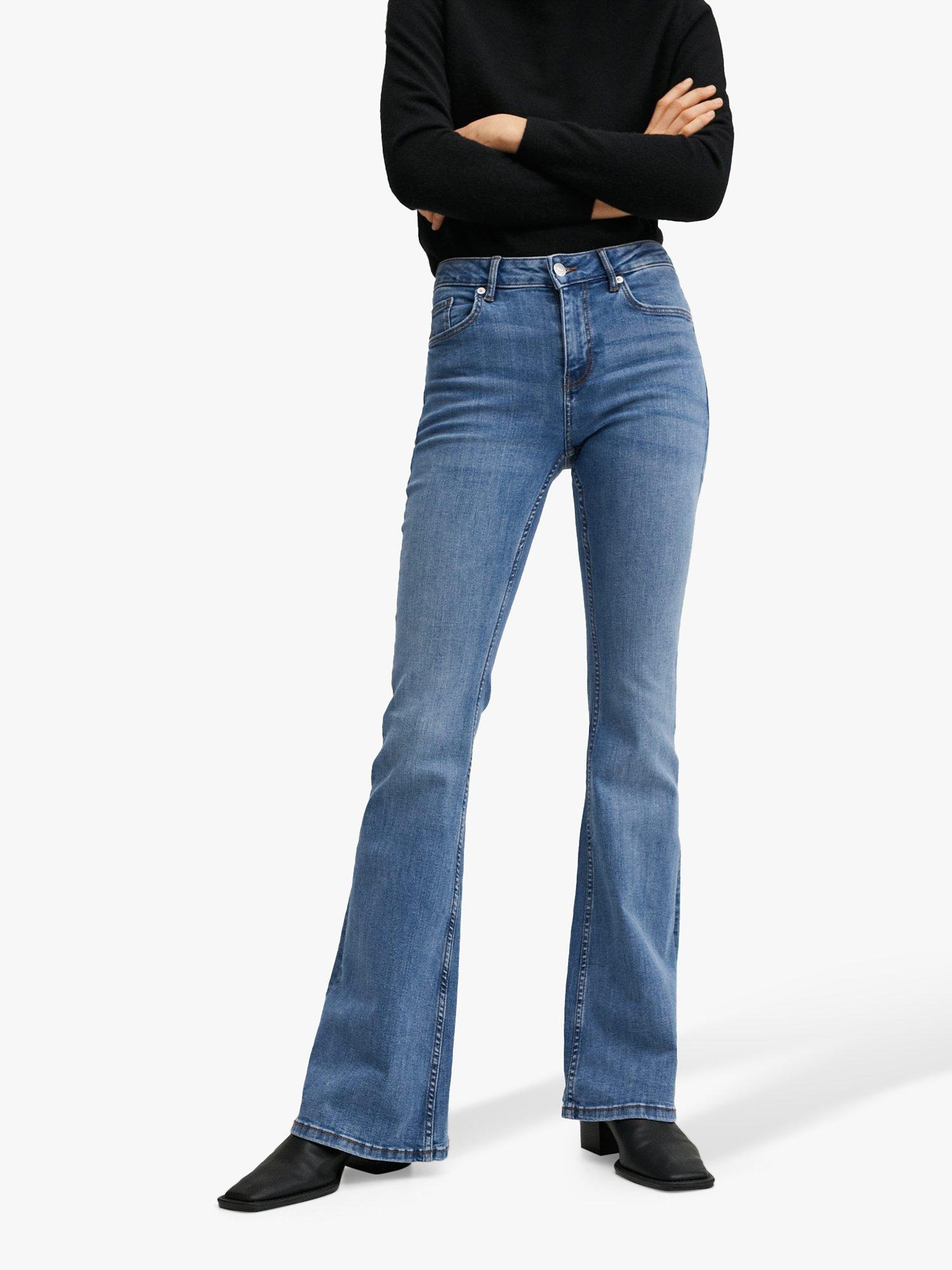 Mango Flare Cotton Blend Jeans