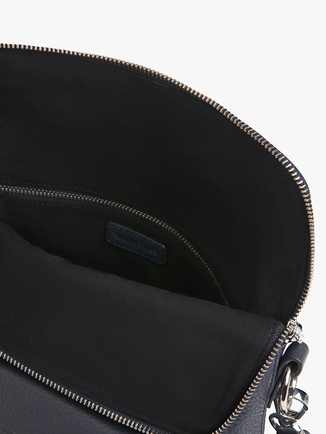 Product image 2 of 6, which shows Whistles Vida Leather Cross Body Bag, Navy