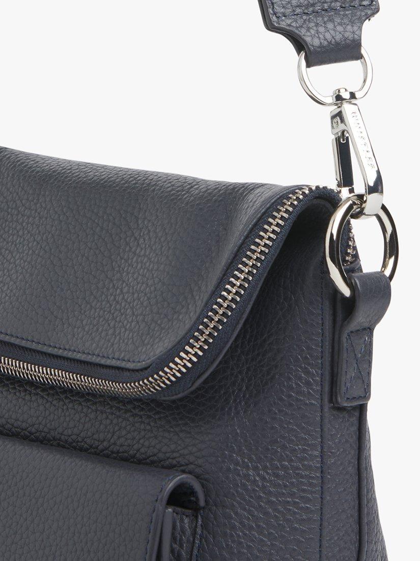 Product image 4 of 6, which shows Whistles Vida Leather Cross Body Bag, Navy