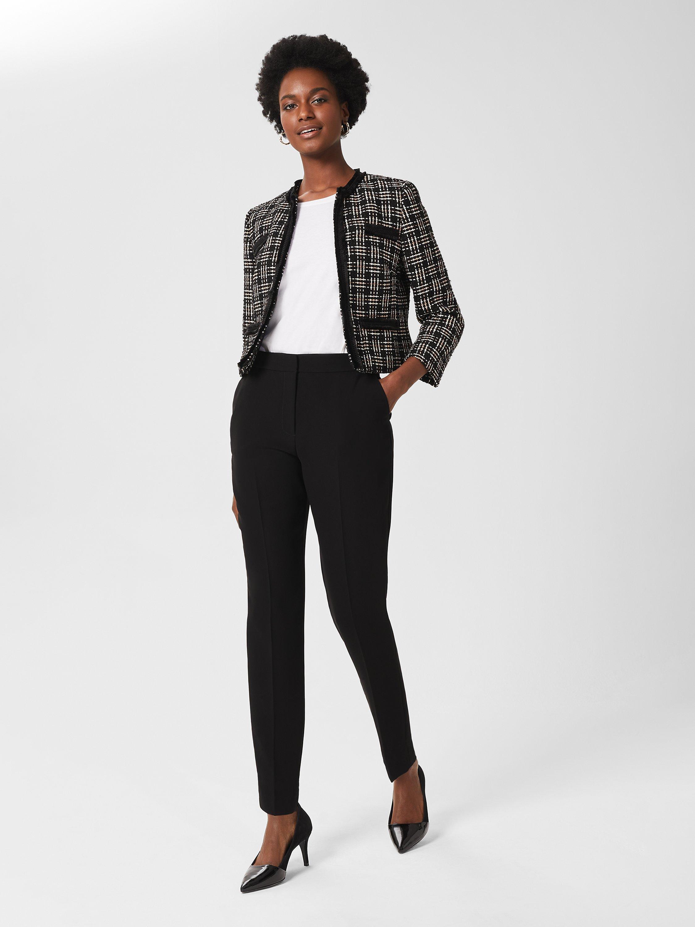 Hobbs Alva Tapered Trousers, Black