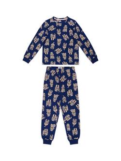 Chelsea Peers Kids' Cockapoo Pyjama Set, Navy, Navy