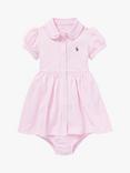 Polo Ralph Lauren Baby Puff Sleeve Shirt Dress, Pink