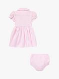 Polo Ralph Lauren Baby Puff Sleeve Shirt Dress, Pink