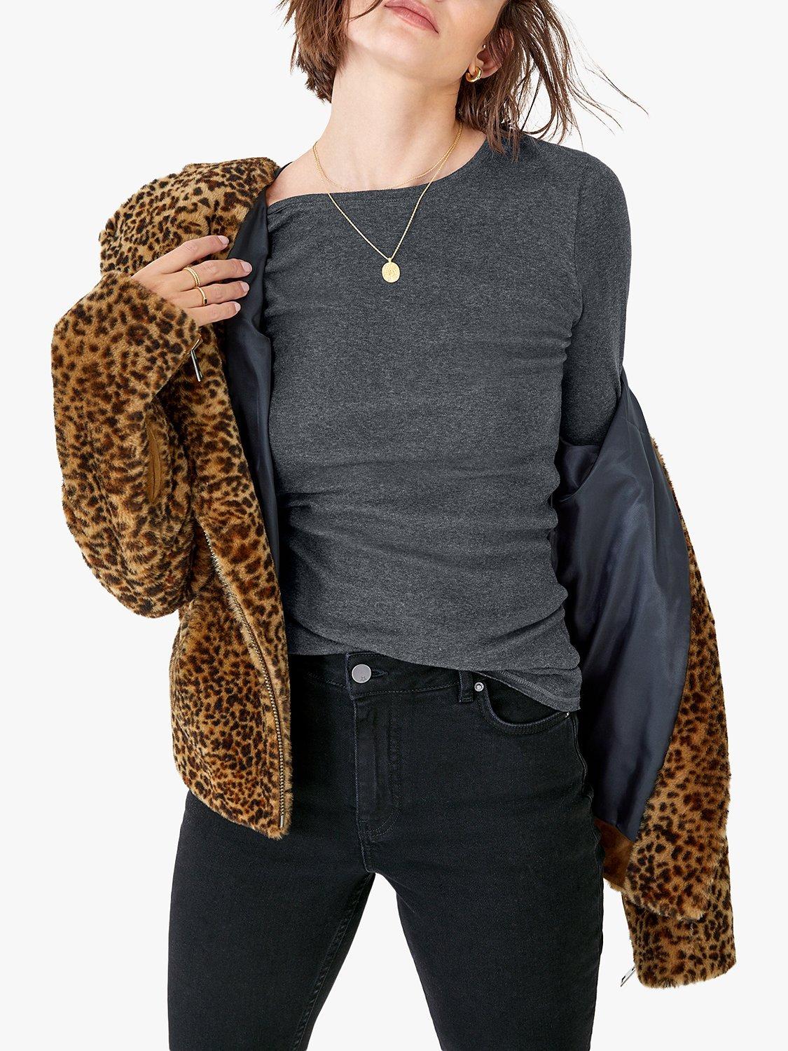 HUSH Second Skin Long Sleeve Top, Charcoal Marl