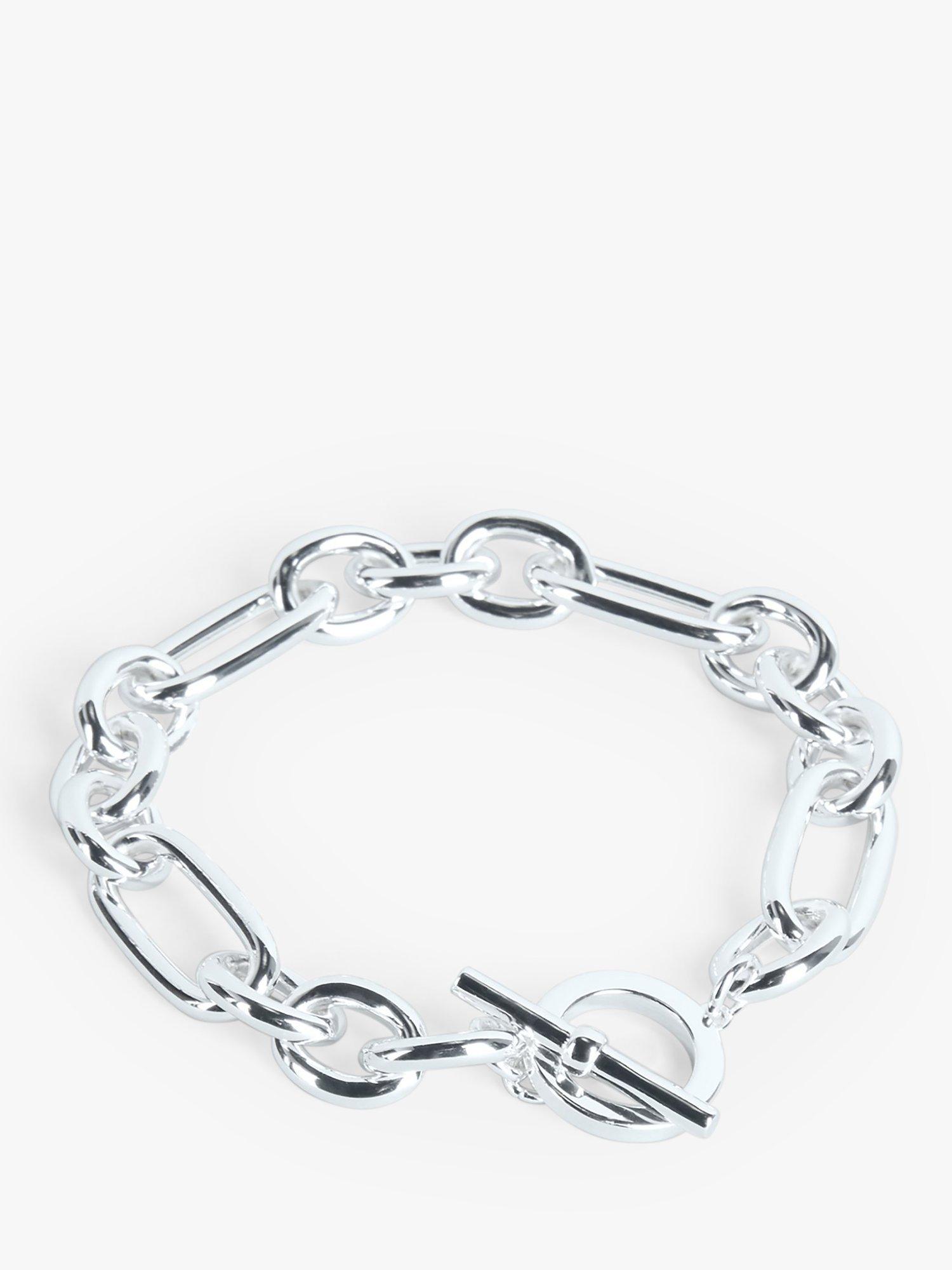 HUSH Ionia T-Bar Chain Bracelet, Silver