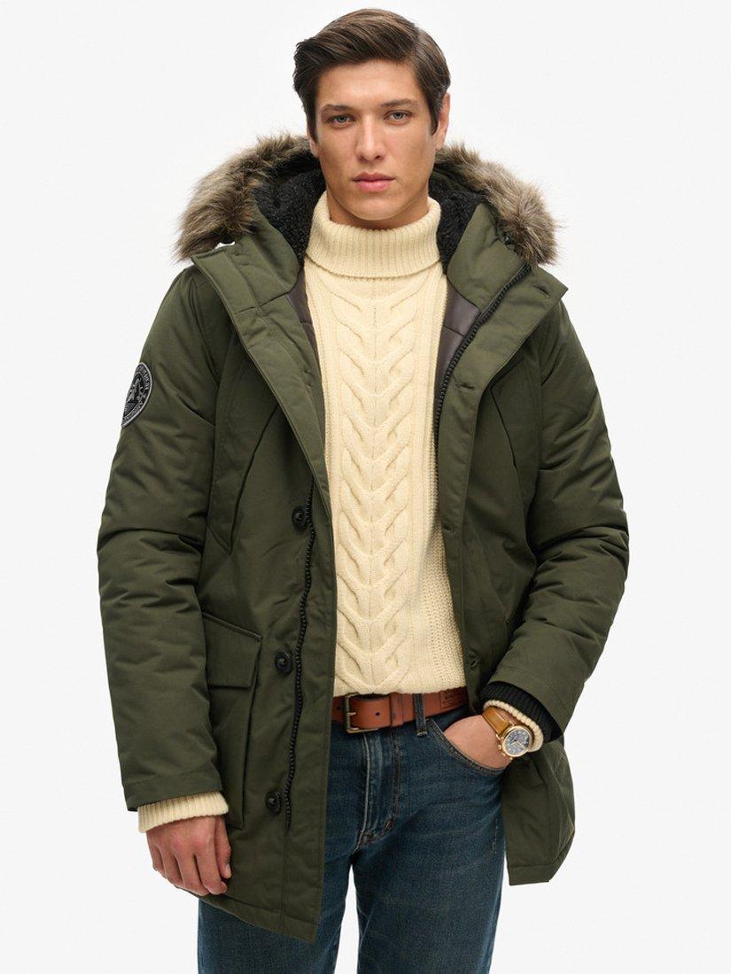 Parka shops kaki superdry