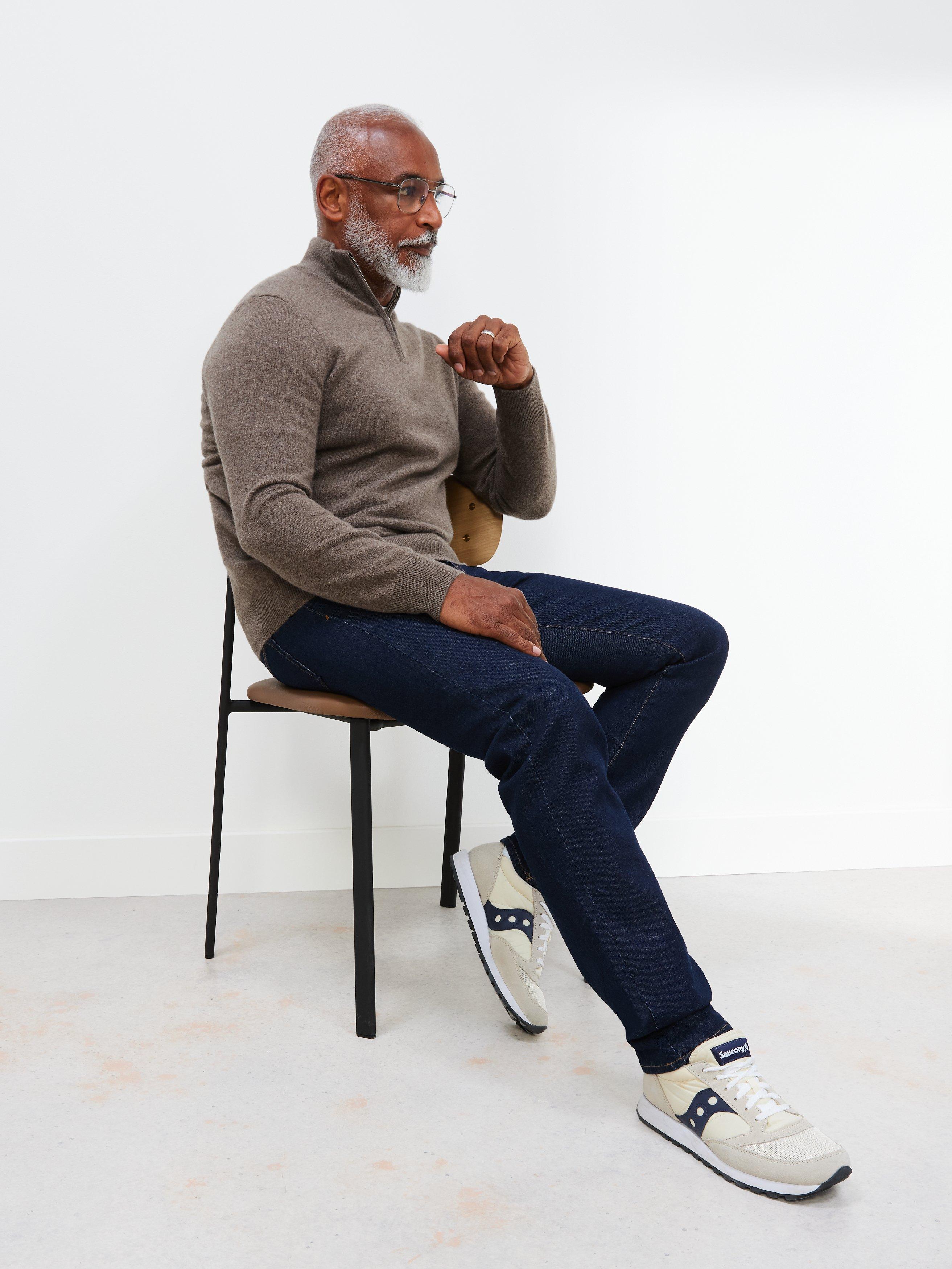Product image 3 of 5, which shows John Lewis Cashmere Half Zip Jumper, Oatmeal, XL