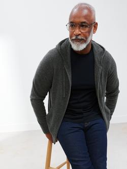 John Lewis Cashmere Hoodie, Charcoal