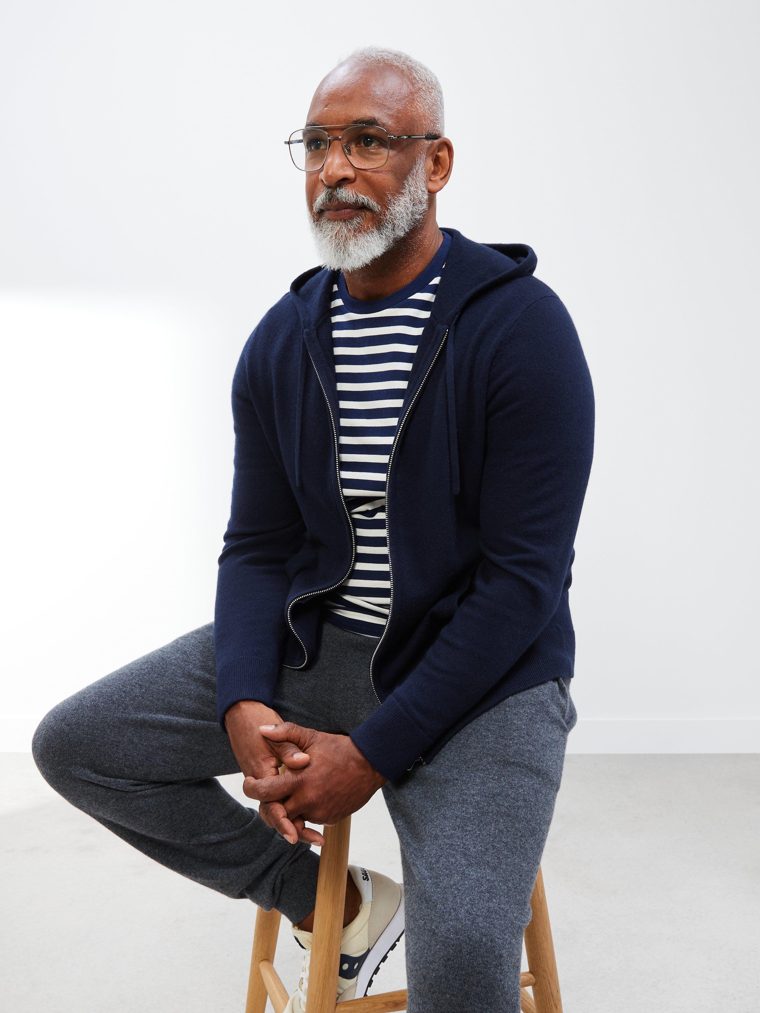 John Lewis Cashmere Hoodie Navy