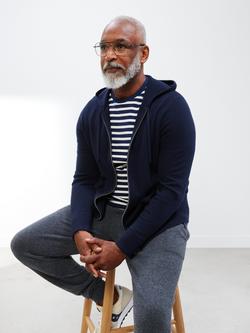 John Lewis Cashmere Hoodie, Navy