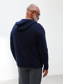 John Lewis Cashmere Hoodie - view 2, Navy