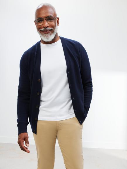 John Lewis Cashmere Cardigan, Navy