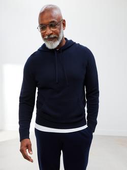 John Lewis Cashmere Hoodie, Navy