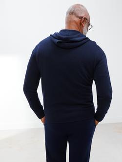 John Lewis Cashmere Hoodie - view 2, Navy