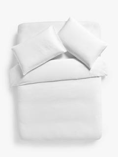 John Lewis Diamond Flower Seersucker Single Duvet Cover Set, White