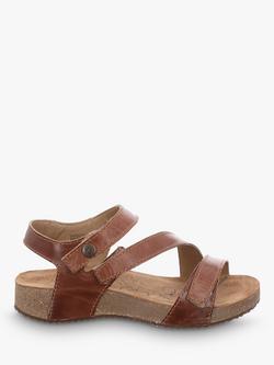 Josef Seibel Tonga 25 Leather Triple Strap Sandals - view 2, Camel