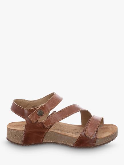 Josef Seibel Tonga 25 Leather Triple Strap Sandals - view 2, Camel