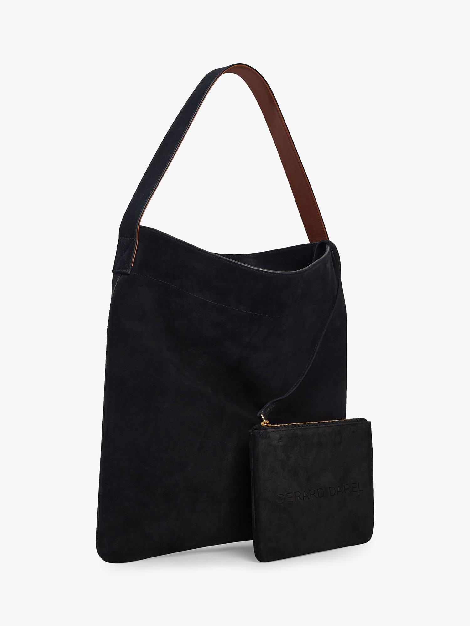 Gerard Darel Lady Suede Tote Bag, Black, One Size