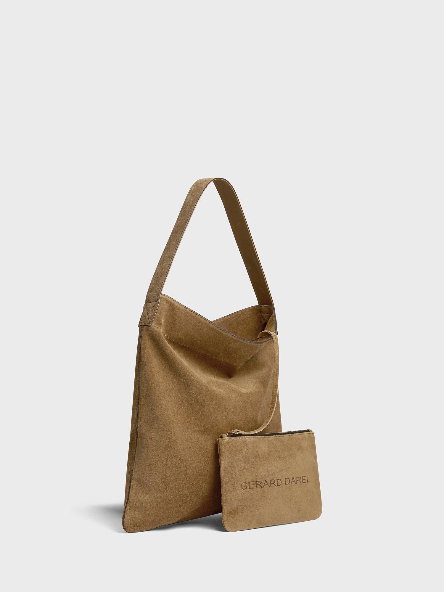 Gerard Darel Lady Suede Tote Bag, Wheat, One Size