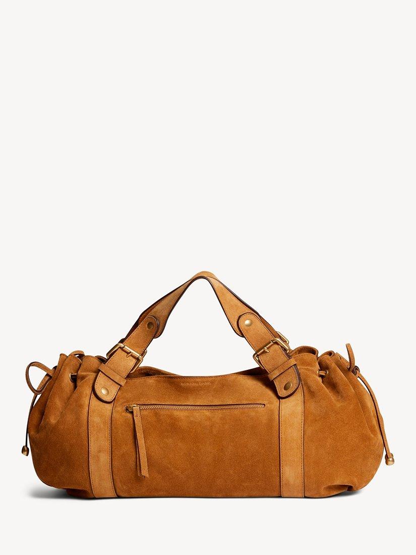Gerard Darel 24H Suede Weekend Bag, Wheat