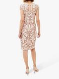 Phase Eight Anastasia Tapework Lace Dress, Antique Rose