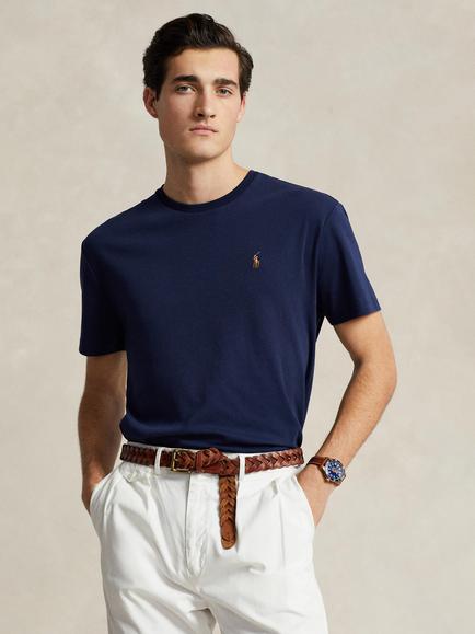 Polo Ralph Lauren Pima Cotton Crew Neck T-Shirt, French Navy