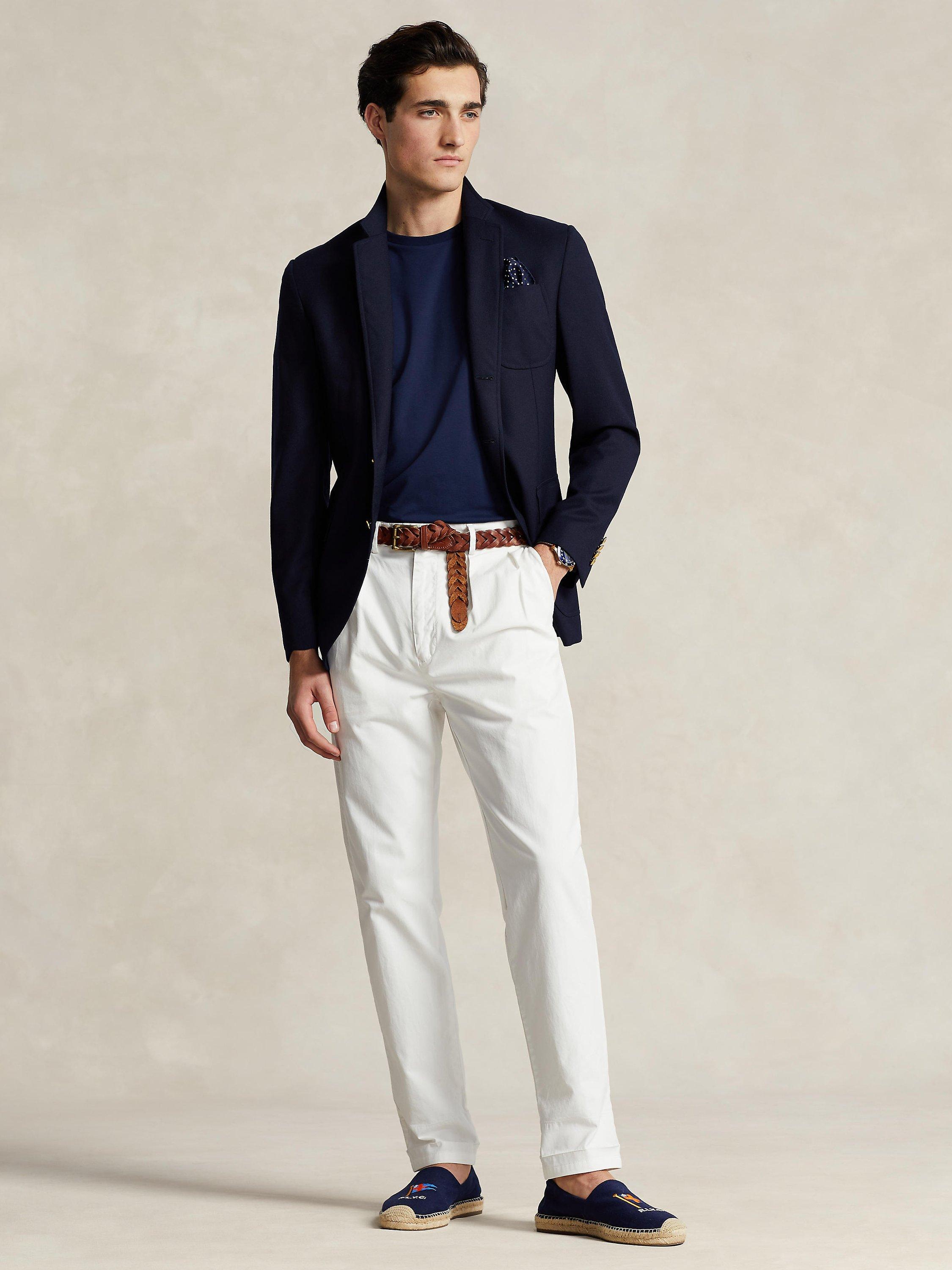 Product image 4 of 4, which shows Polo Ralph Lauren Pima Cotton Custom Fit Crew Neck T-Shirt, Navy, S