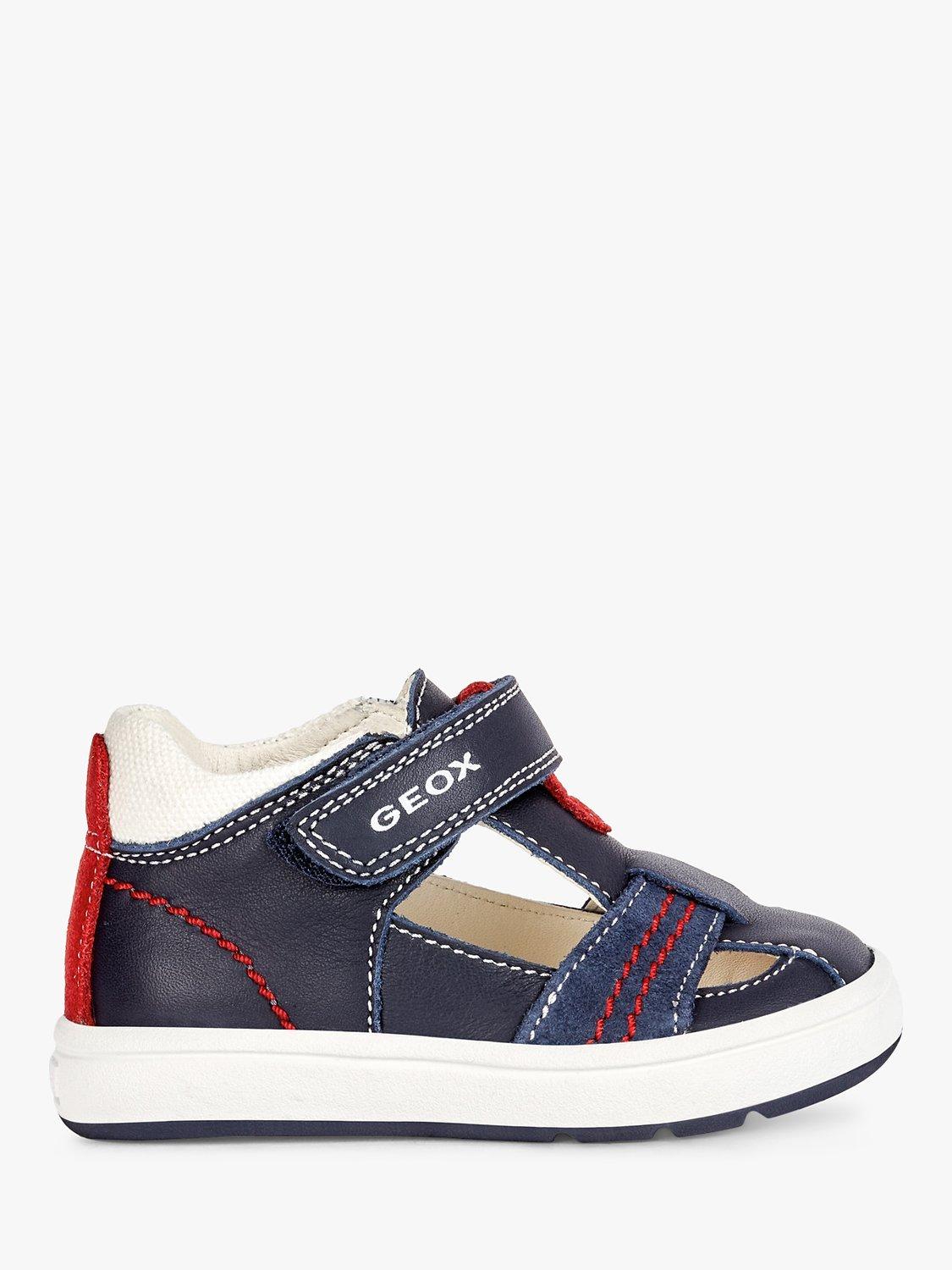 Geox Kids' Biglia Pre-Walker Riptape Sandals, Navy/White          