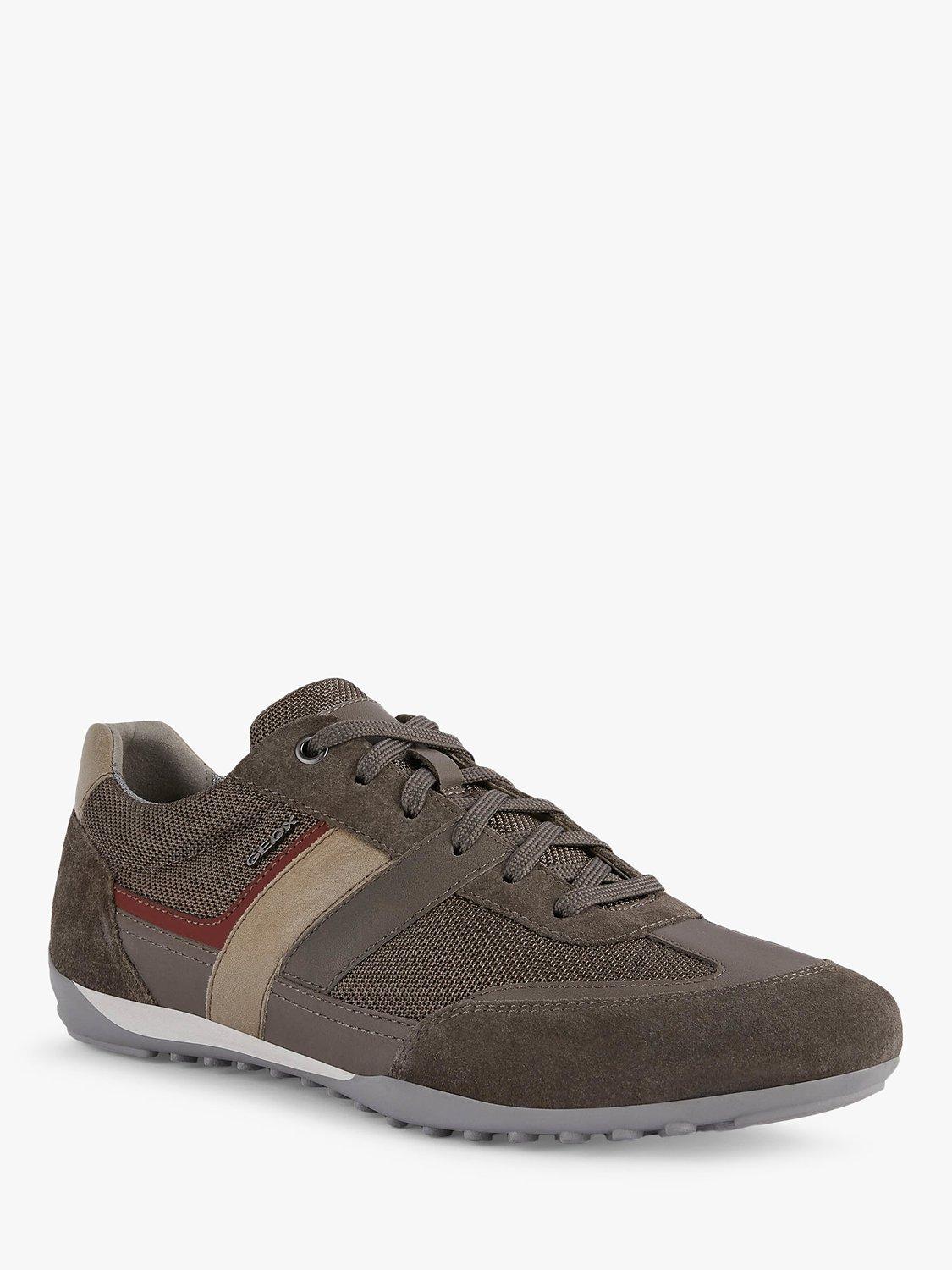 Product image 2 of 6, which shows Geox Wells Leather Trainers, Dove Grey, 8