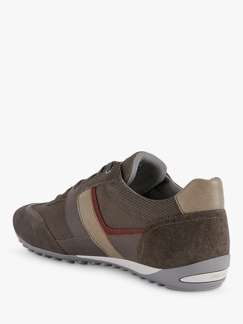 Product image 3 of 6, which shows Geox Wells Leather Trainers, Dove Grey, 8