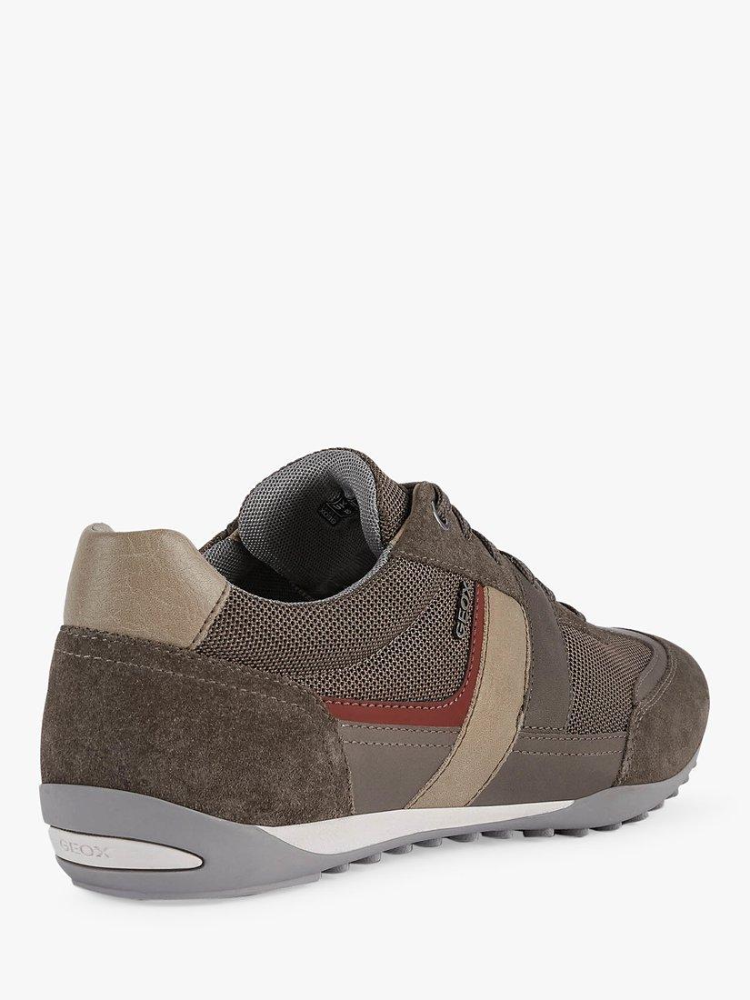 Product image 4 of 6, which shows Geox Wells Leather Trainers, Dove Grey, 8