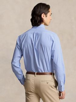 Polo Ralph Lauren Slim Fit Gingham Stretch Poplin Shirt, Blue - view 2, Blue