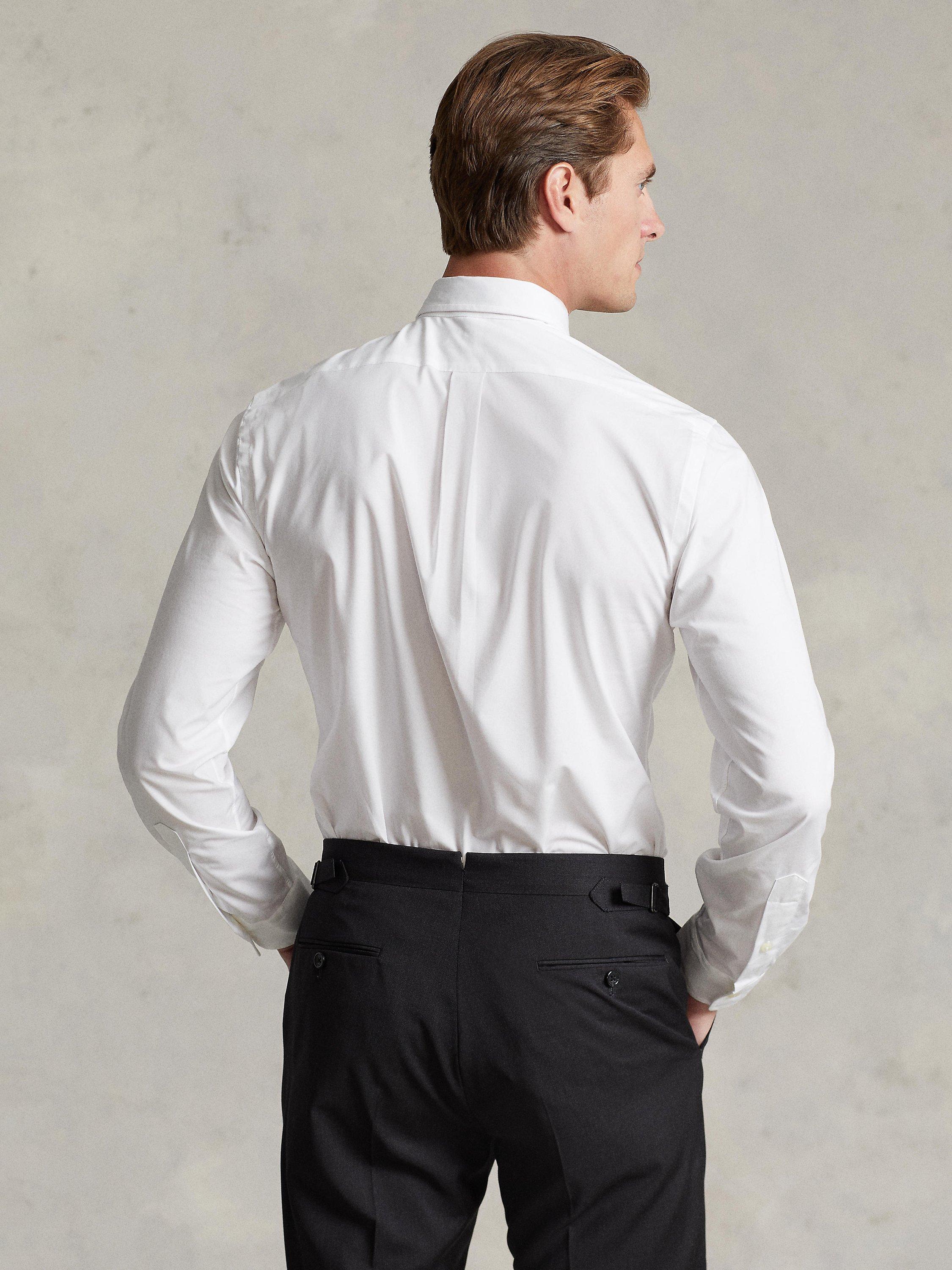 Product image 4 of 8, which shows Polo Ralph Lauren Poplin Slim Shirt, White, S