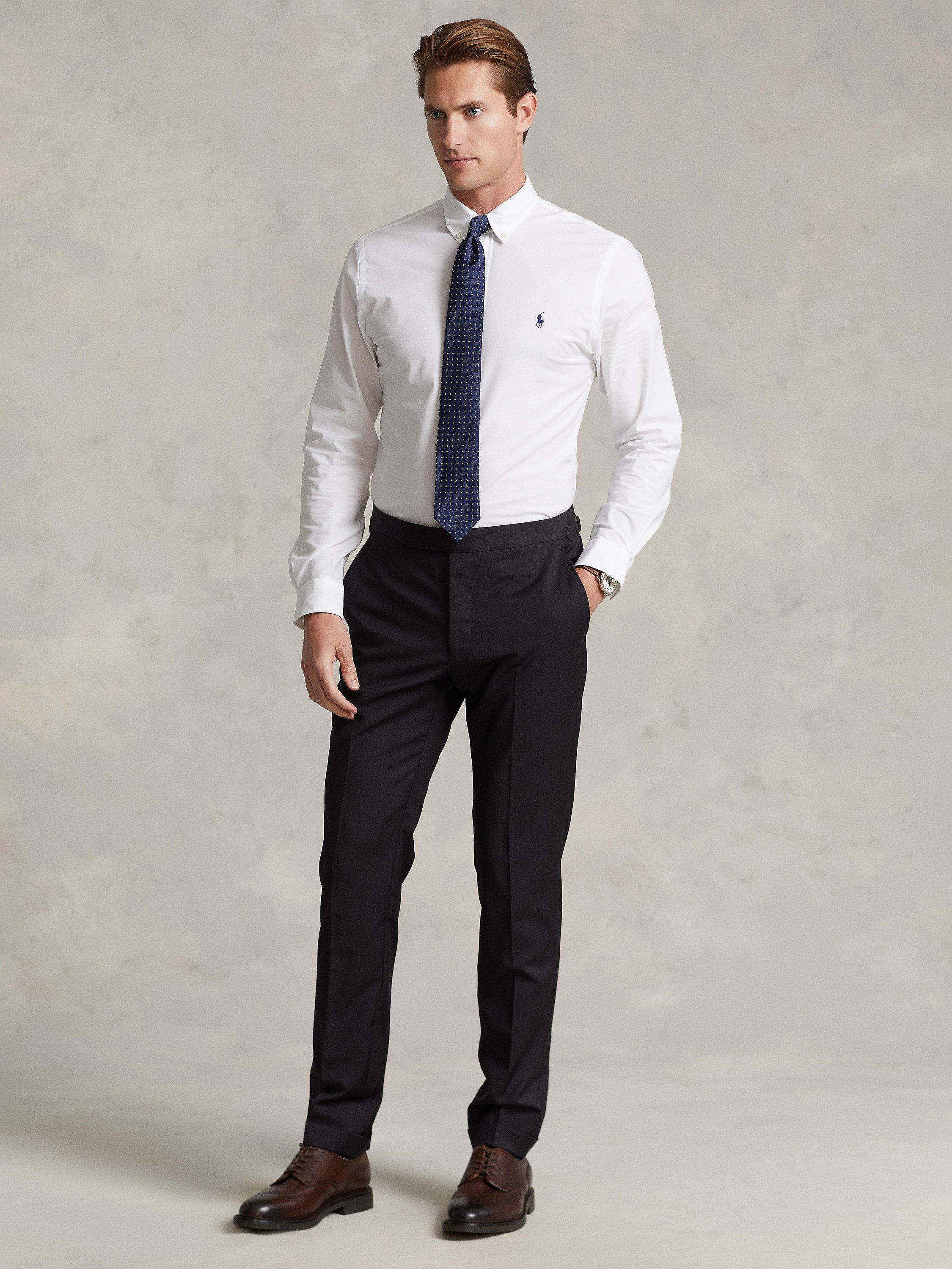 Product image 5 of 8, which shows Polo Ralph Lauren Poplin Slim Shirt, White, S