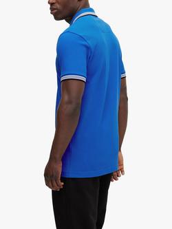BOSS Paddy Short Sleeve Polo Shirt - view 2, Medium Blue