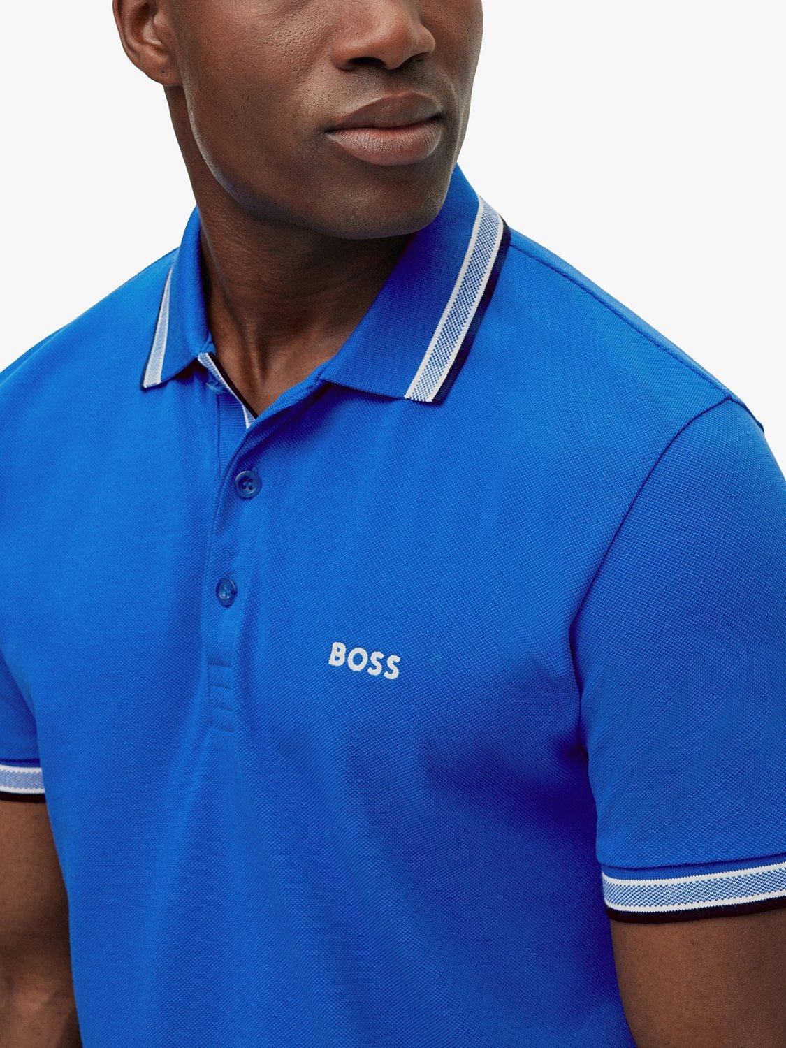 Product image 4 of 4, which shows BOSS Paddy Short Sleeve Polo Shirt, Medium Blue, M