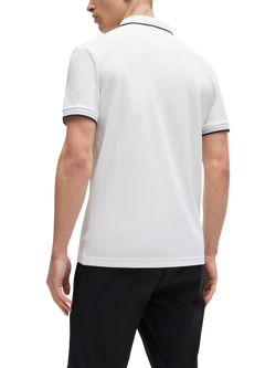 BOSS Paddy Short Sleeve Cotton Polo Shirt - view 2, White