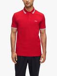 BOSS Paddy Short Sleeve Polo Shirt, Medium Red