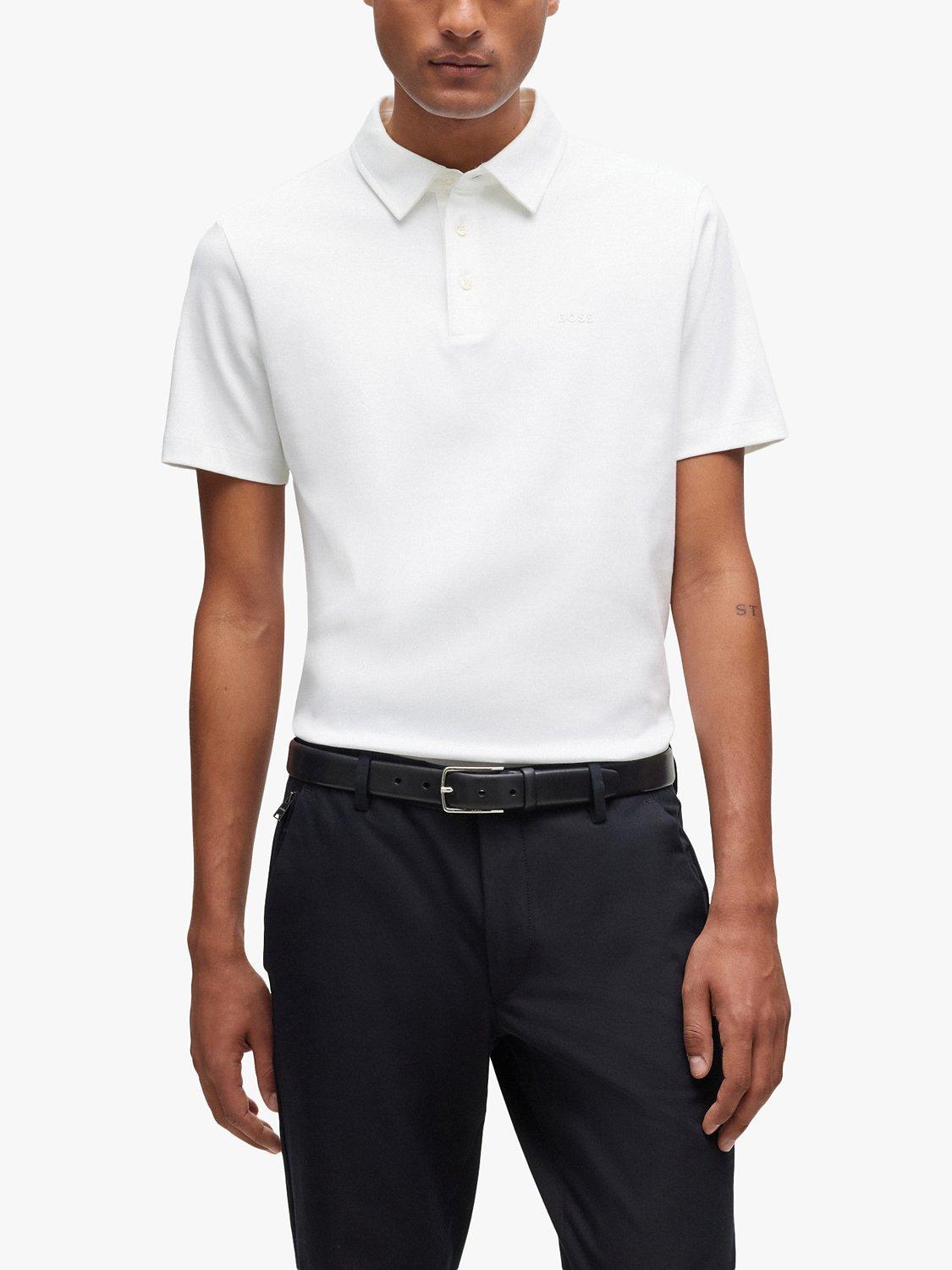 Product image 1 of 4, which shows BOSS Palosh 30 Slim Fit Polo Shirt, White, M
