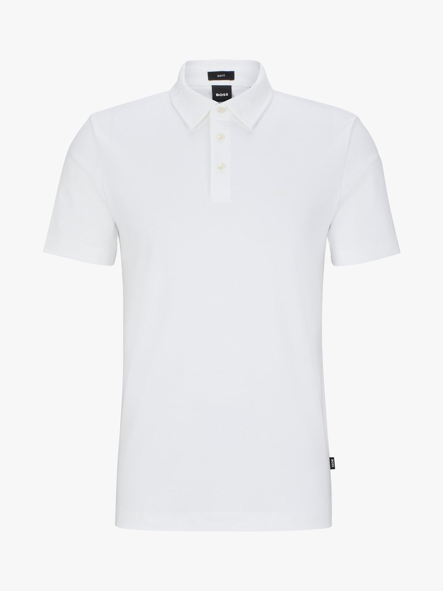 Product image 3 of 4, which shows BOSS Palosh 30 Slim Fit Polo Shirt, White, M