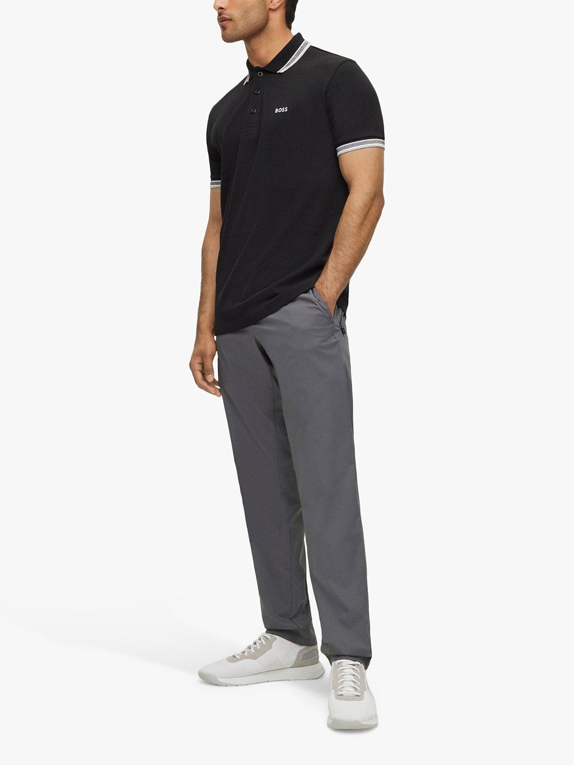 Product image 3 of 5, which shows BOSS Paddy Short Sleeve Polo Shirt, Black, S