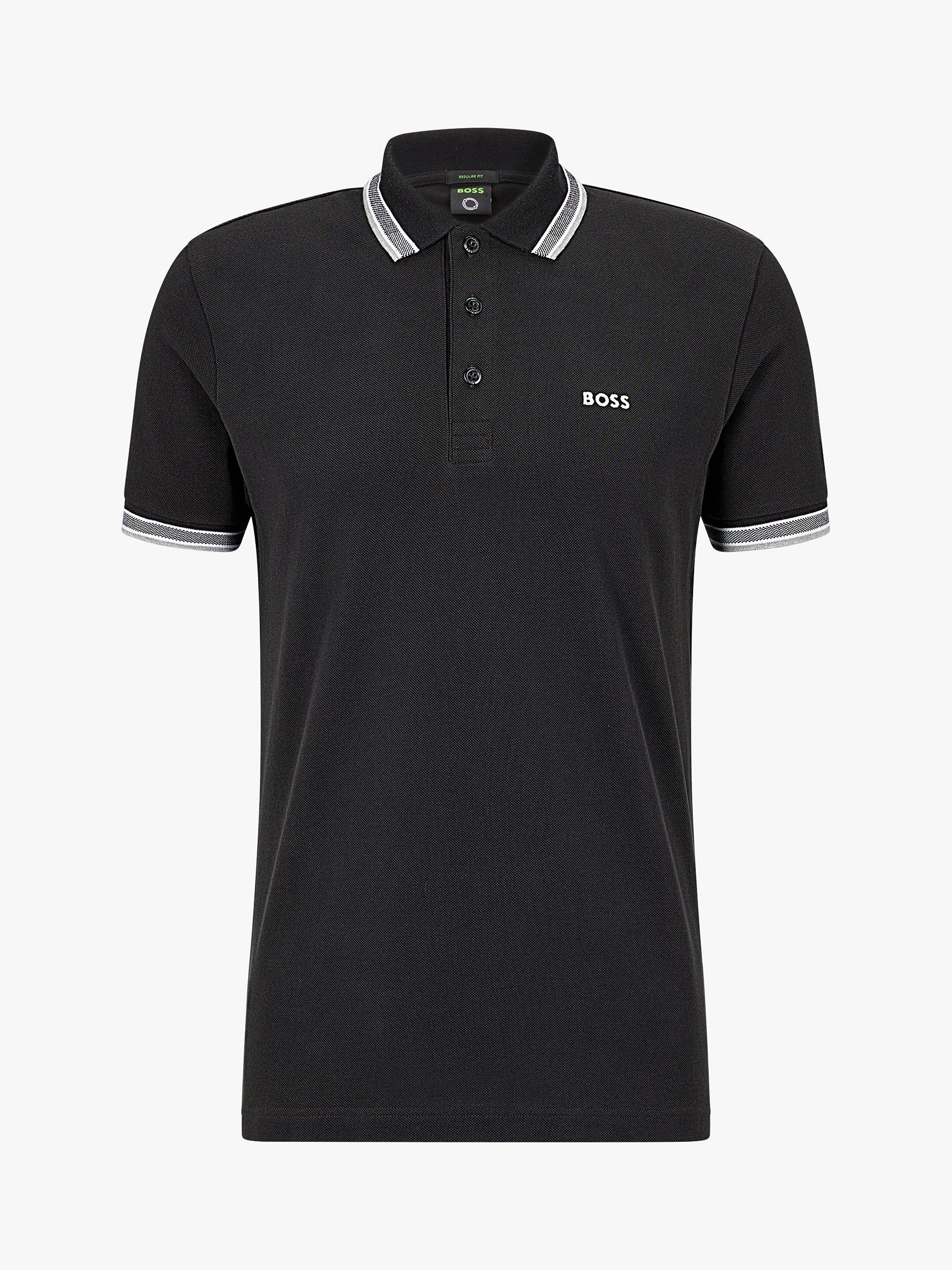 Product image 4 of 5, which shows BOSS Paddy Short Sleeve Polo Shirt, Black, S