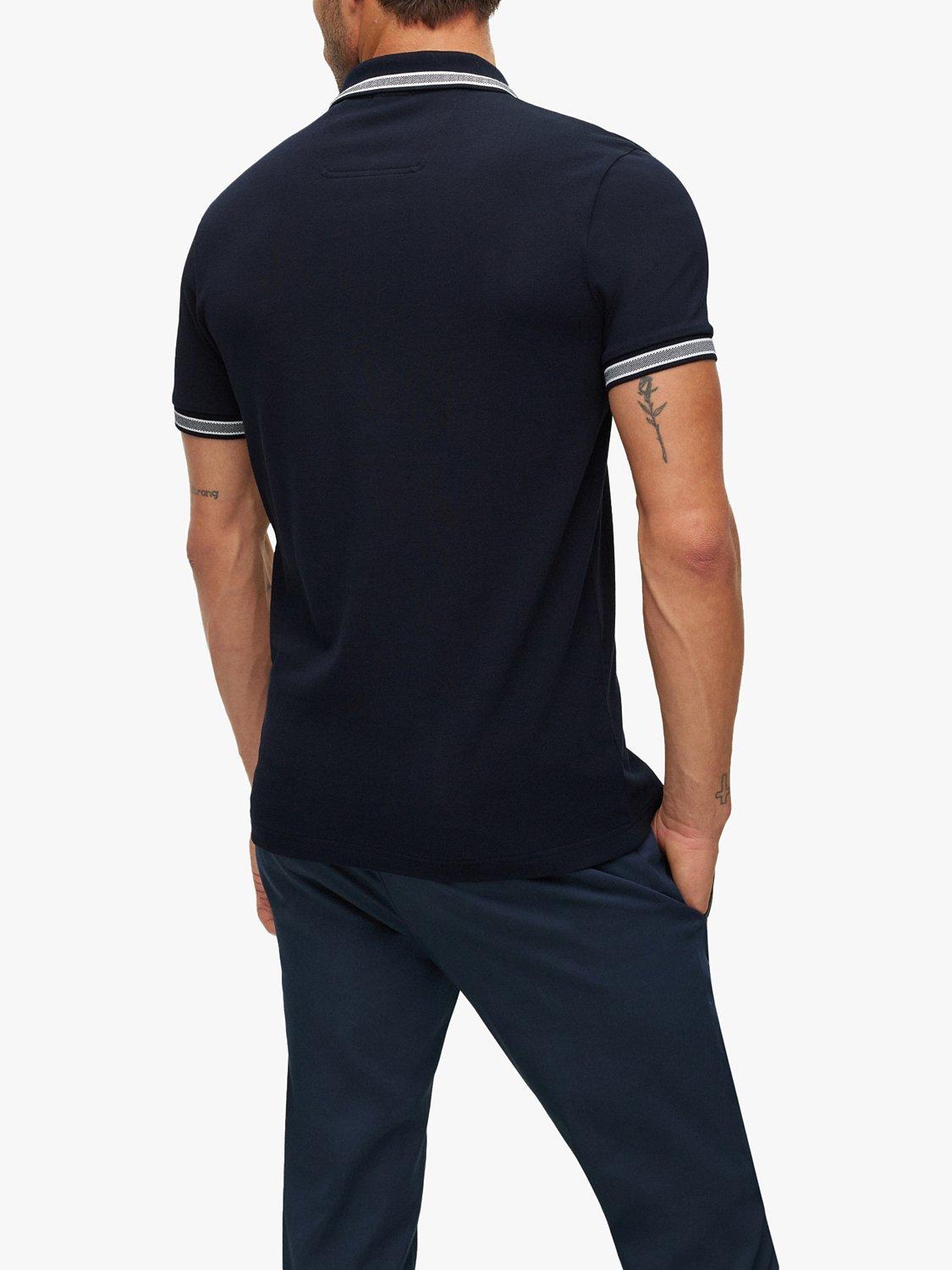Product image 2 of 5, which shows BOSS Paddy Short Sleeve Polo Shirt, Dark Blue, 5XL