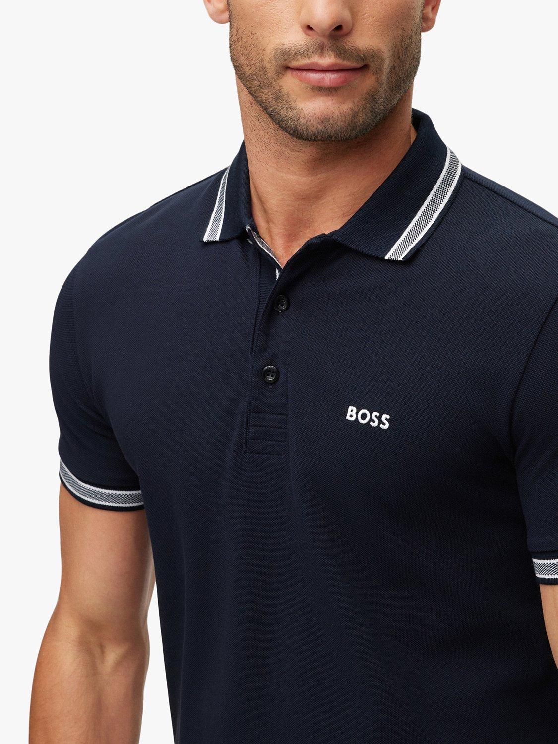 Product image 5 of 5, which shows BOSS Paddy Short Sleeve Polo Shirt, Dark Blue, 5XL